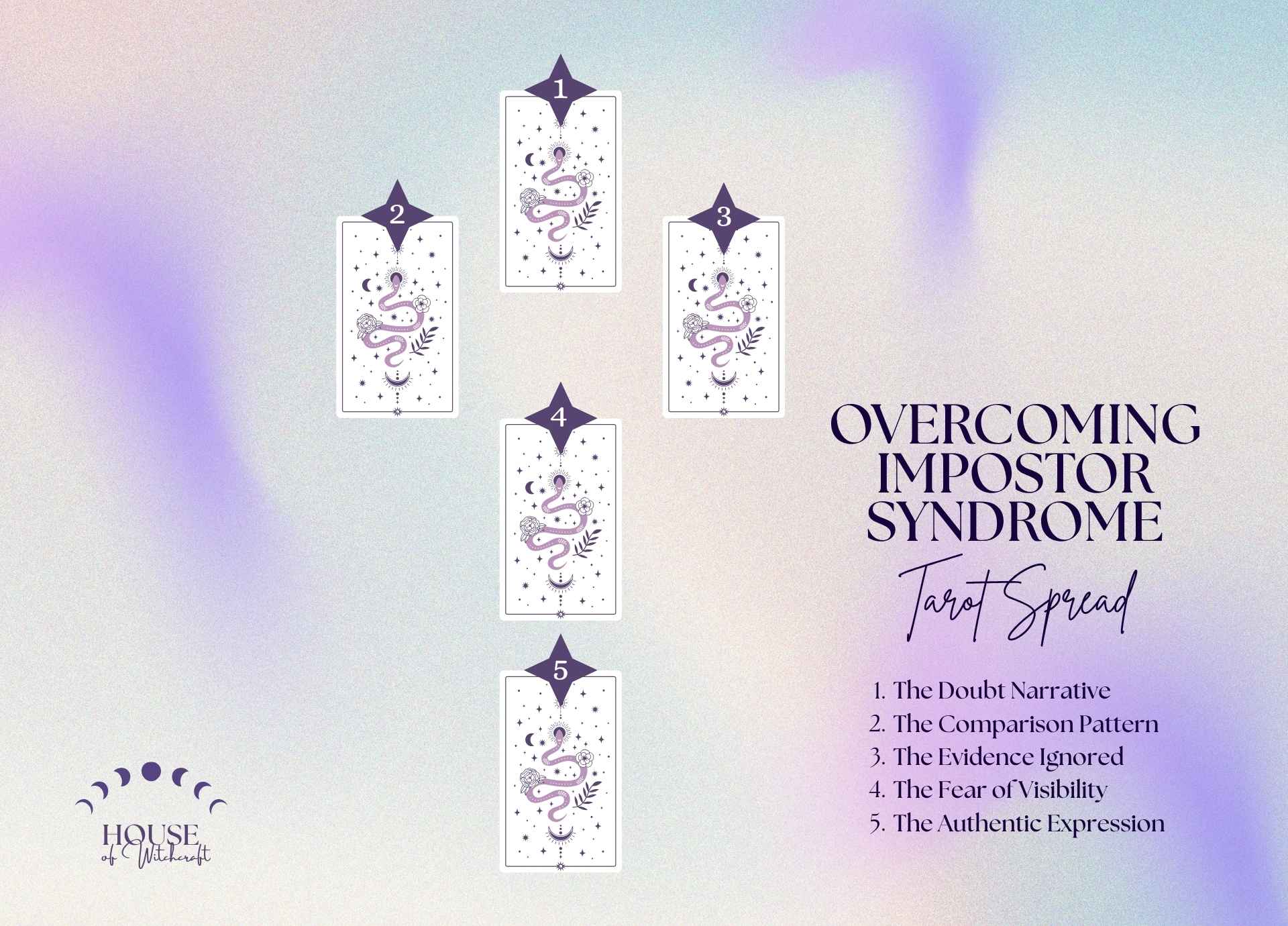 Overcoming Impostor Syndrome Tarot Spread for Authentic Visibility